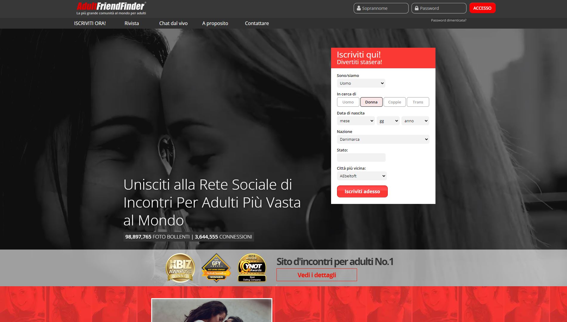 → Recensione di AdultFriendFinder » Sito di incontri che stuzzica single